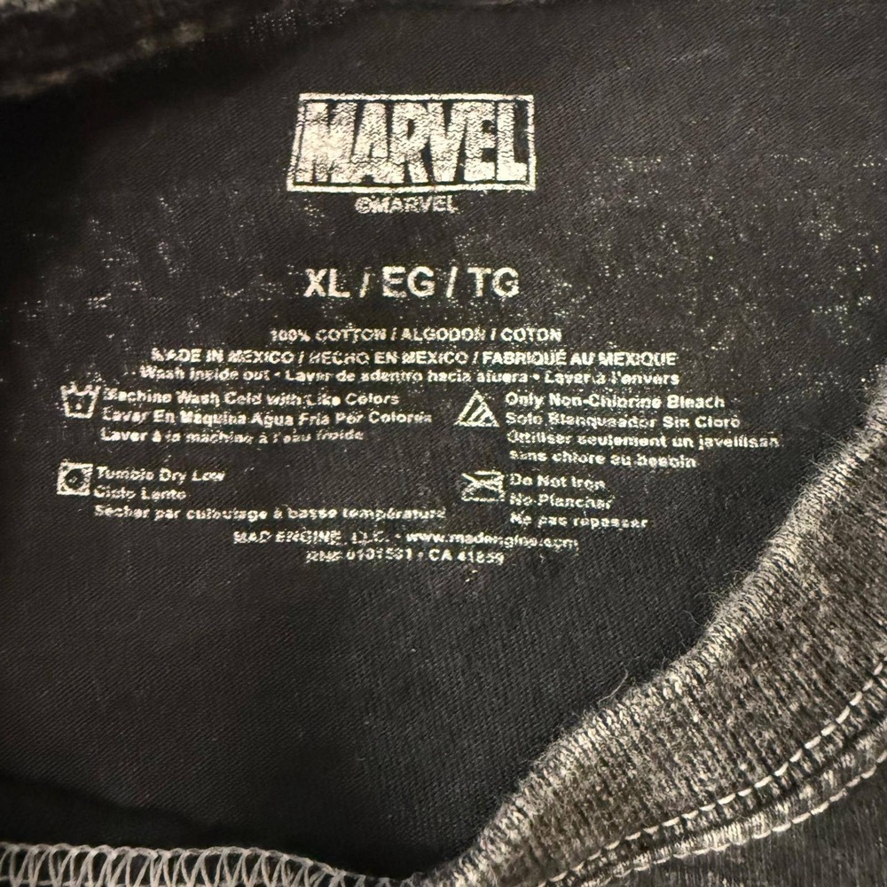 Marvel Dr Strange Comic Graphic Acid Wash Crop Top T-Shirt XL Gray Nightmare - Picture 5 of 13